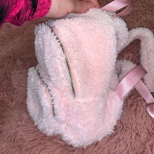 FLUFFY MINI PINK BACKPACK 🌸